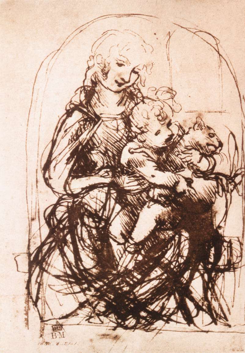 Madonne au chat, Léonard de Vinci